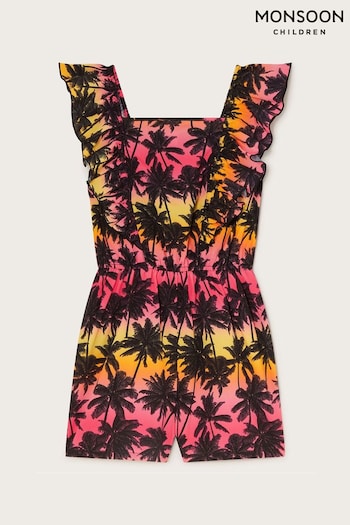 Monsoon Pink Ombre Palm Print Playsuit (B96189) | £28 - £30
