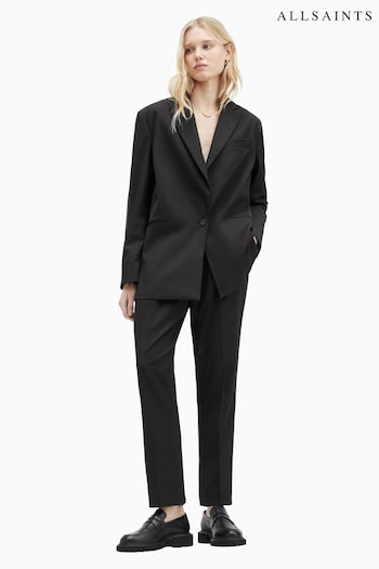 AllSaints Nellie Black Zip Trousers (B96252) | £169
