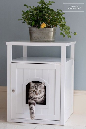 Lords and Labradors White Wooden Cat Washroom (B96408) | £60