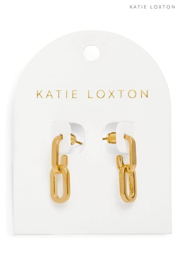 Katie Loxton Gold Tone Arabella Waterproof Hoop Earrings (B96448) | £23