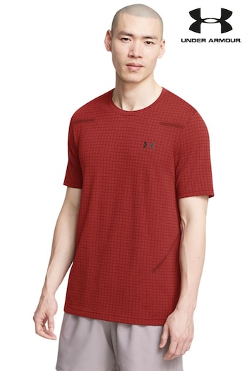 Under Armour Orange Vanish Seamless Grid T-Shirt (B96860) | £45