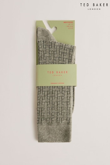 Ted Baker Grey Sokksix T-Pattern Socks (B96884) | £10