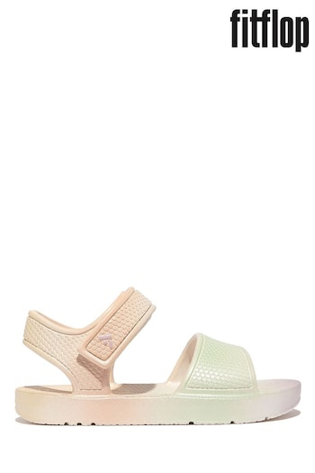 FitFlop Kids Toddler iQushion Iridescent Back Strap White Sandals (B96919) | £35