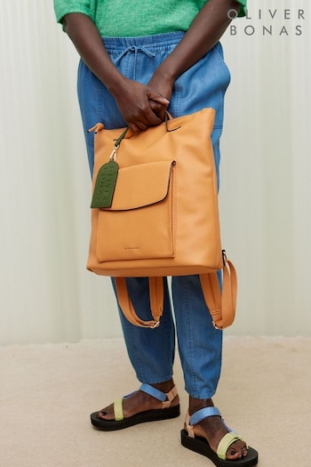Oliver Bonas Orange Jackie Slouch Backpack (B97043) | £60