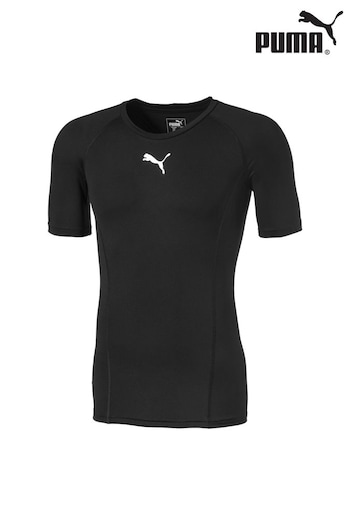Puma Black LIGA Baselayer Short Sleeve Mens T-Shirt (B97114) | £25