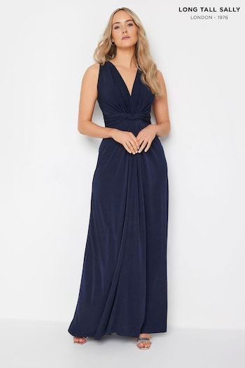 Long Tall Sally Blue Knot Front Maxi Dress (B97146) | £40