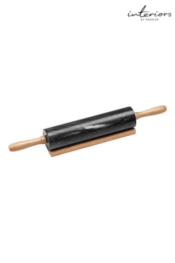 Interiors by Premier Black Marble Rolling Pin (B97238) | £30