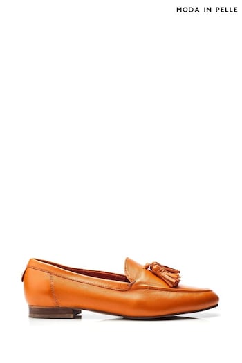 Moda in Pelle Orange Ellmia Clean Loafers With Tassle (B97530) | £89