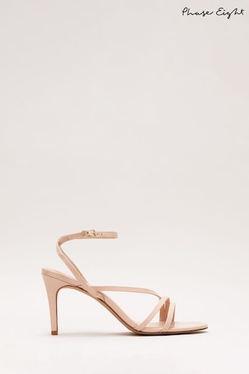 Phase Eight Pink Patent Barely There Strappy Sandals (B97608) | £99