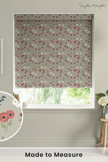 Sophie Allport Red Poppy Meadow Made to Measure Roller Blinds (B97609) | £58