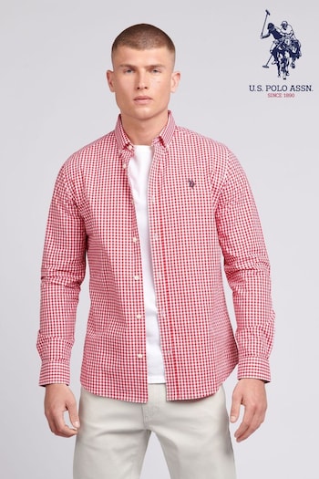 U.S. Polo Assn. Mens Gingham Shirt (B97705) | £55