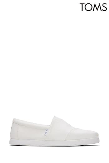 Toms Alpargata Forward White Shoes Tan (B97780) | £50