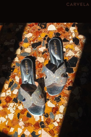 Carvela Chrome Gala Mule Jewel great Sandals (B97992) | £139