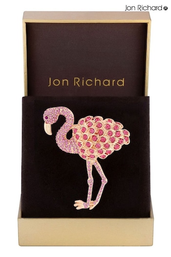Jon Richard Pink Flamingo Brooch Gift Box (B98048) | £20