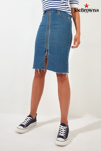 Joe Browns Blue Zip Front Denim Skirt (B98053) | £45