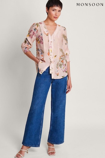 Monsoon Pink Jaquetta Floral Blouse (B98213) | £59