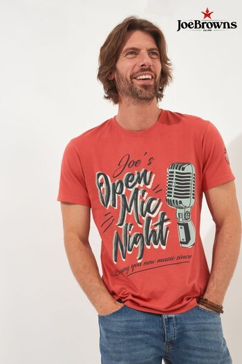Joe Browns Red Open Mic Night Graphic T-Shirt (B98314) | £27