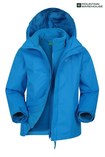 Mountain Warehouse Blue Fell Kids 3 In 1 Water Resistant Jacket (B98347) | £40