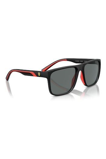 Ferrari Scuderia Fz6002U Square Polarised Black Sunglasses Silver (B98403) | £134