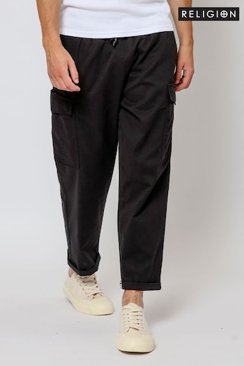 Religion Black Lounge Air Trousers (B98443) | £70