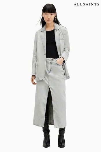 AllSaints Grey Honor Maxi Skirt (B98479) | £119