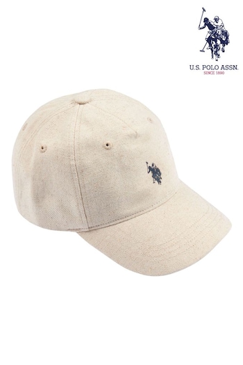 U.S. Polo Blau Assn. Mens Linen Blend Casual Brown Cap (B98515) | £25
