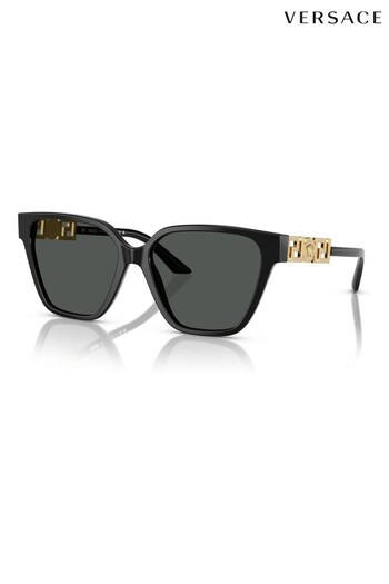 Versace Ve4471B Butterfly Black Oval Sunglasses (B98631) | £379