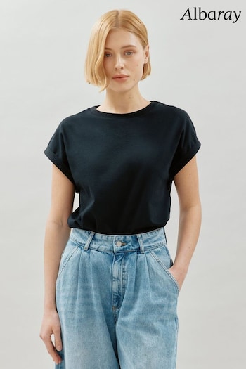 Albaray Roll Back Black T-Shirt (B98743) | £29