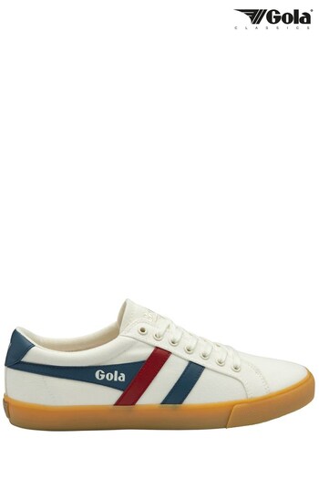 Gola White Mens Varsity Canvas Lace-Up Trainers (B98768) | £50