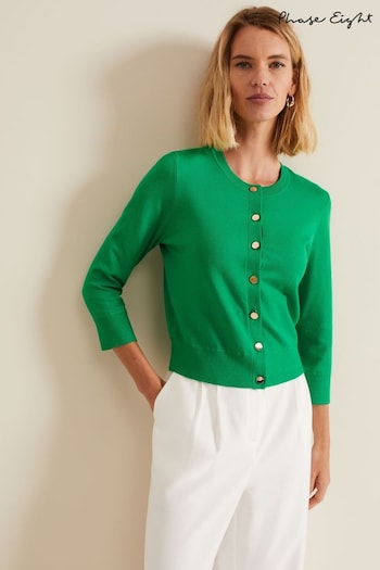 Phase Eight Green Robin Button Through Cardigan (B98828) | £69