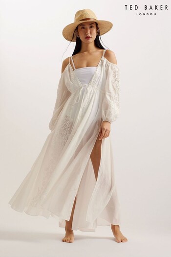 Ted Baker Cream Daeseey Embroidered Maxi Cover-Up (B99056) | £250