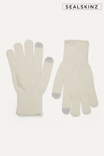 Sealskinz Cream Hanworth Solo Merino Gloves (B99083) | £12.50