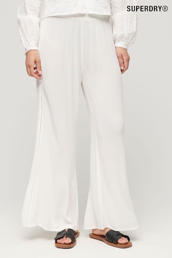 Superdry White Beach Trousers (B99192) | £50