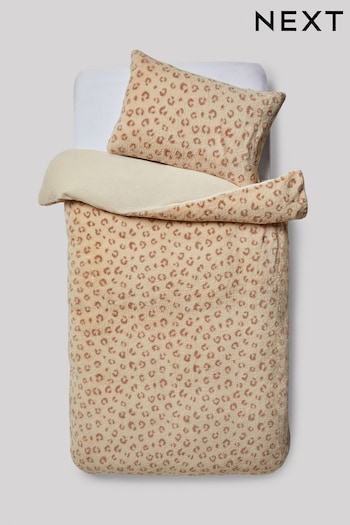 Fleece Natural Animal Print Duvet Cover and Pillowcase Set (B99199) | £32 - £45