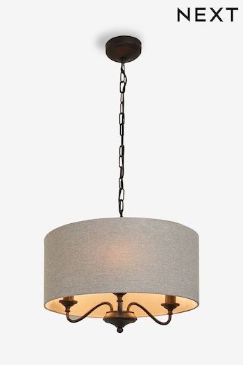 Black Burford 3 Light Chandelier (B99223) | £99