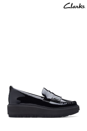 Clarks Black Pat Lea OriannaWLoafer Shoes (B99406) | £90