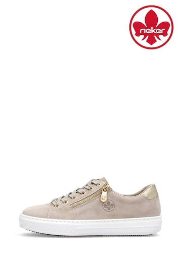 Rieker Womens Cream Zipper White Shoes (B99455) | £72