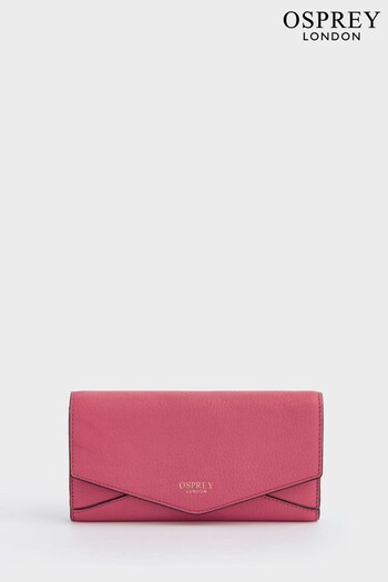 OSPREY LONDON Pink The Hendrix Leather Matinee Purse (B99478) | £45