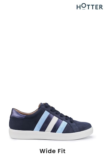 Hotter Navy Switch Lace-Up Wide Fit Trainers (B99519) | £89