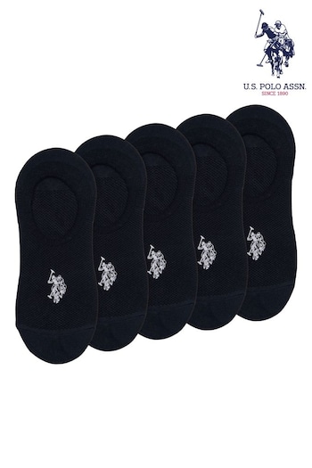 U.S. buy Polo Assn. Mens Invisible Trainer Socks 5 Pack (B99539) | £20