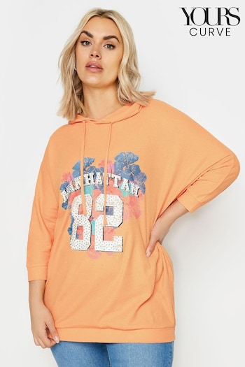 Yours Curve Orange Manhattan Print Sweatshirt (B99577) | £29