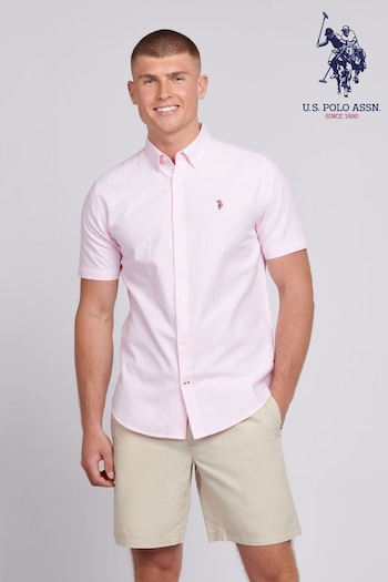 U.S. fluted Polo Assn. Mens Short Sleeve Oxford Shirt (B99652) | £60