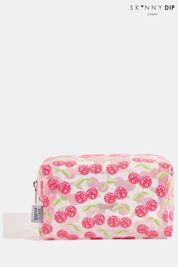 Skinnydip Pink Disco Cherries Makeup Bag (B99683) | £15