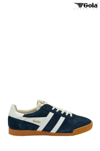 Gola Blue Mens Elan Suede Lace-Up Trainers (B99728) | £90
