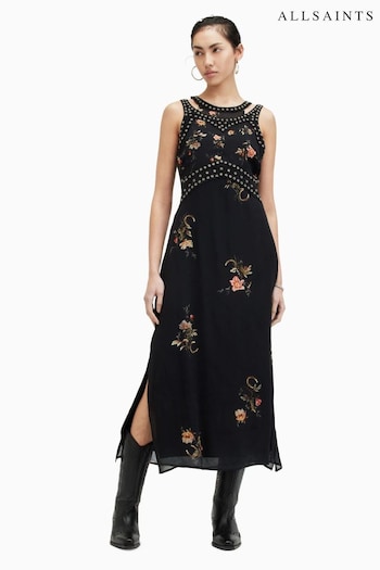 AllSaints Black Jessie Tanana Dress (B99734) | £299