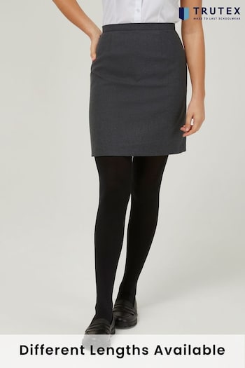 Trutex Grey 16" Back Vent School Skirt (11-14 Yrs) (B99840) | £18 - £23