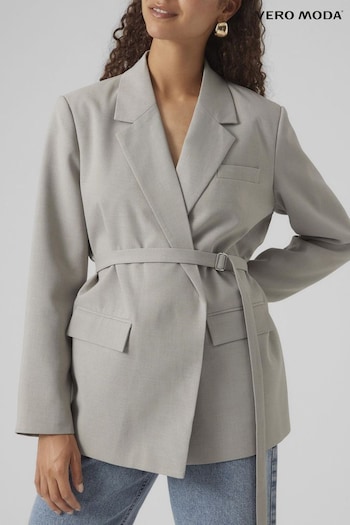 VERO MODA Grey Belted Tailored Blazer (B99942) | £52