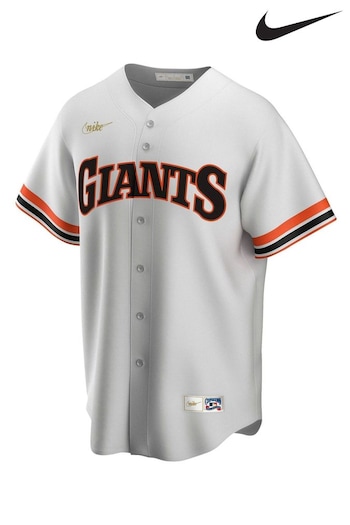 Nike White San Francisco Giants Official Cooperstown Jersey T-Shirt (B9E452) | £105