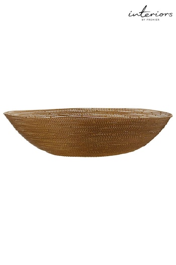 Interiors by Premier White Brass Twisted Wire Decorative Bowl (C00084) | £24
