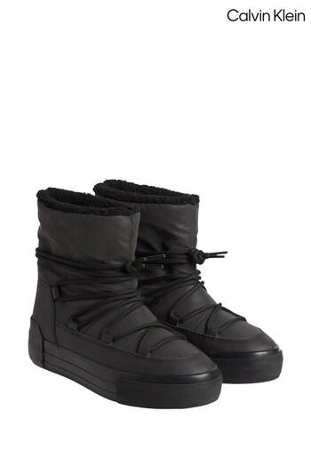 Calvin Klein Black Flatform Snow Boots (C00093) | £130